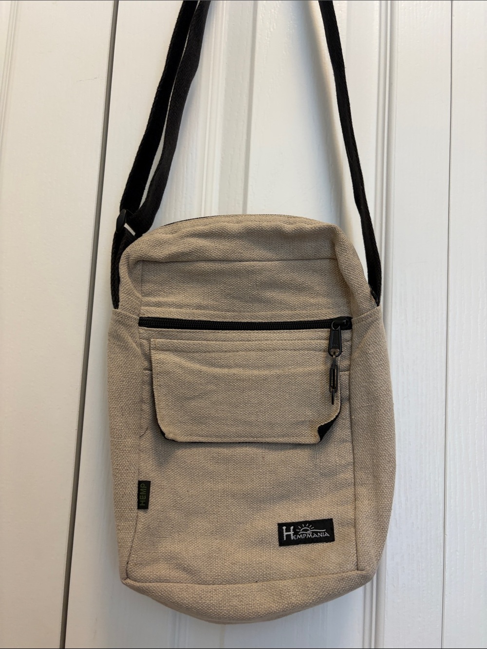 Hempmania Beige Hemp Crossbody Shoulder Satchel Bag